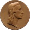 Personenmedaillen Einseitige Bronzegussmedaille Schiller, Friedrich von *1759 Marbach / Württemberg, +1805 Weimar, deutscher Dichter. -