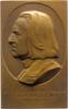 Musiker Einseitige Bronzeplakette Liszt, Franz +1811 Raiding/Burgenland, +1886 Bayreuth, ungarisch-deutscher Komponist und Pianist. -