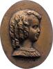 Kunstmedaillen Einseitige, hochovale Bronzegussmedaille ohne Signatur -