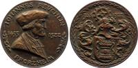 Personenmedaillen Bronzemedaille Reuchlin, Johannes *1455 Pforzheim, +1522 Stuttgart, Jurist und Philosoph. -