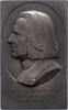 Musiker Einseitige Silberplakette Liszt, Franz +1811 Raiding/Burgenland, +1886 Bayreuth, ungarisch-deutscher Komponist und Pianist. -