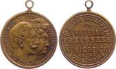 Brandenburg-Preußen Tragbare Bronzemedaille Wilhelm II. 1888-1918. -