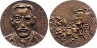 Ungarn-Personen Bronzegussmedaille Gyula Krudy *1878 Nyiregyhaza, +1933 Budapest, ungarischer Schriftsteller. -