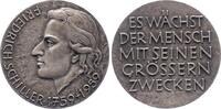 Personenmedaillen Silbermedaille Schiller, Friedrich von *1759 Marbach / Württemberg, +1805 Weimar, deutscher Dichter. -