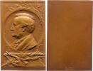 Musiker Einseitige Bronzeplakette Wagner, Richard *1813 Leipzig, +1883 Venedig. -