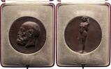 Personenmedaillen Bronzemedaille Bluntschli, Alfred Friedrich *1842 Zürich, +1930 Zürich, Schweizer Architekt und Baumeister des Hotels Frankfurter Hof in Fran -