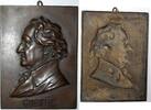 Personenmedaillen Einseitige Bronzegussplakette Goethe, Johann Wolfgang von *1749 Frankfurt, +1832. -