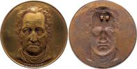 Personenmedaillen Bronzegussmedaille Goethe, Johann Wolfgang von *1749 Frankfurt, +1832. -