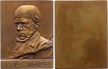 Personenmedaillen Einseitige Bronzeplakette Menzel, Adolf *18.12.1815 in Breslau, +9.2.1905 Berlin, Maler und Zeichner. -