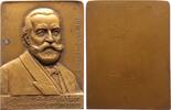 Medicina in nummis Einseitige Bronzeplakette Bergmann, Dr. Ernst von *1836 Riga, +1907 Wiesbaden. -