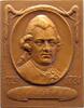 Personenmedaillen Einseitige Bronzeplakette Lessing, Gotthold Ephraim *22.1.1729 Kamenz, +15.2.1781 Braunschweig, Dichter und Kritiker. -