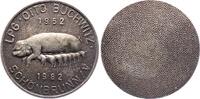 Tiere versilberte Bronzemedaille Schweine -