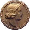 Personenmedaillen Einseitige Bronzegussmedaille Boelke, Edith. -