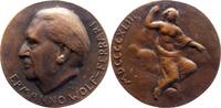 Musiker Bronzegussmedaille Wolf-Ferrari, Ermanno *1876 Venedig, +1948 Venedig, deutsch-italienischer Komponist. -