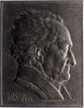 Personenmedaillen Einseitige Eisengussplakette Goethe, Johann Wolfgang von *1749 Frankfurt, +1832. -