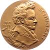 Musiker Einseitige Bronzemedaille Schubert, Franz Peter *1797 Lichtenthal bei Wien, +1828 Wien. -