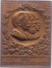 Brandenburg-Preußen Einseitige Bronzeplakette Wilhelm II. 1888-1918. -