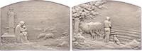 Kunstmedaillen Versilberte Bronzeplakette Dupré, Georges -