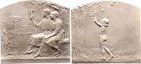 Kunstmedaillen Versilberte Bronzeplakette Baudichon, René -