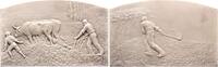 Kunstmedaillen Versilberte Bronzeplakette Coudray, Marie Alexandre Lucien -