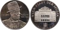 Musiker Silbermedaille Puccini, Giacomo *1858 Lucca, +1924 Brüssel, italienischer Opernkomponist. -