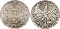 Münzen der Bundesrepublik Deutschland 5 Mark 1957 J Vorzüglich - Stempelglanz