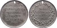 Schleswig-Eutin, Stadt Zinnmedaille 1862 Gelocht. Sehr schön
