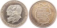 Personenmedaillen Silbermedaille Brandt, Willy *1913 Lübeck, +1992 Unkel am Rhein, 4. deutscher Bundeskanzler 1969-1974. -