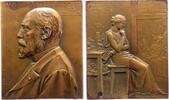 Medicina in nummis Bronzeplakette Bouchard, Charles *1837 Montier0en-Der (Haute Marne), +1915, französischer Pathologe in Paris. -