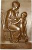 Personenmedaillen Einseitige Bronzegussplakette Goethe, Johann Wolfgang von *1749 Frankfurt, +1832. -