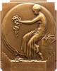 Kunstmedaillen Einseitige Bronzeplakette Unbekannter Künstler -
