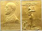 Numismatik Vergoldete Bronzeplakette Bennert, Julius Eduard *1856 Köln, +1929 Köln, Schriftsteller, Verfasser des Katalogs über Bismarck-Medaillen. -