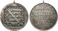 Sachsen-Albertinische Linie Silbermedaille Freistaat. -
