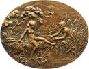 Kunstmedaillen Einseitige Bronzegussmedaille Steidle, Alfred -