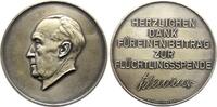 Personenmedaillen Versilberte Bronzemedaille Adenauer, Dr. Konrad +1876 Köln, +1967, Erster Kanzler der BRD. -