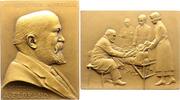 Medicina in nummis Bronzeplakette Florand, Antoine Leon *1857 Guieret, +1927 Paris, französischer Arzt in Paris. -