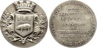 Tiere Versilberte Bronzemedaille Schweine -