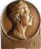 Medicina in nummis Einseitige Bronzegusshohlplakette Kuhnt, Hermann *1850 Senftenberg, +1925 Bonn, deutscher Ophthalmologe und Hochschullehrer in Jena, Königsberg und Bonn. -