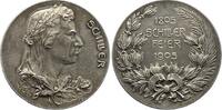 Personenmedaillen Silbermedaille 1905 Schiller, Friedrich von *1759 Marbach / Württemberg, +1805 Weimar, deutscher Dichter. Mattiert. Vorzüglich