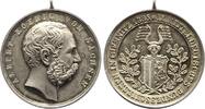 Sachsen-Albertinische Linie Tragbare Silbermedaille 1885 Albert 1873-1902. Vorzüglich - Stempelglanz