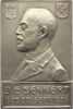 Numismatik Einseitige Silberhohlplakette Bennert, Julius Eduard *1856 Köln, +1929 Köln, Schriftsteller, Verfasser des Katalogs über Bismarck-Medaillen. -