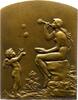 Kunstmedaillen Einseitige Bronzeplakette Henze -