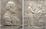 Medicina in nummis Versilberte Bronzeplakette Labbé, Léon *1832 Merlerault (Orne), +1916 Paris, Professor der Chirurgie in Paris. -