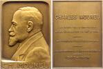 Chemie Bronzeplakette Moureu, Charles Leon *1863 Mourenx, +1929 Biarritz, französischer Chemiker, gilt als Pionier der Antioxidantien. -