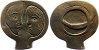 Kunstmedaillen Einseitige Bronzegussmedaille Broer, Hilde -