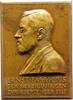 Personenmedaillen Einseitige Bronzeplakette Fabricius, Ernst *1857 Darmstadt, +1942 Freiburg i.Br., Althistoriker, Professor an der Universität in Freiburg, Mitarbeit an de -