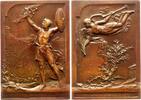Kunstmedaillen Bronzeplakette Vannier, P. -