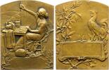 Kunstmedaillen Bronzeplakette Monier, Emile -