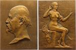 Medicina in nummis Bronzeplakette Gelle, Dr. Marie-Ernst *1834, +1923, Französischer Ohrenarzt. -