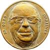 Numismatik einseitige Bronzegussmedaille Marzinek, Otto *1912 Gummersbach, +1986 ebendort, Jurist, Oberlandesgerichtsrat in Köln. -